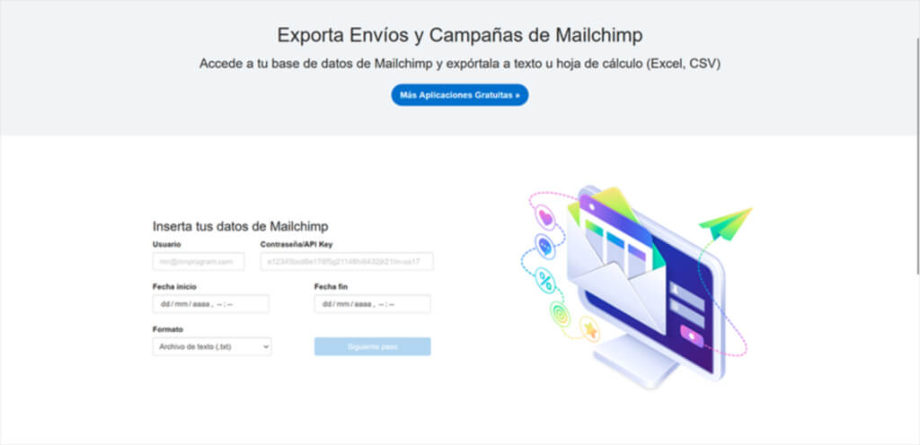 Screenshot de Mailchimp Generator